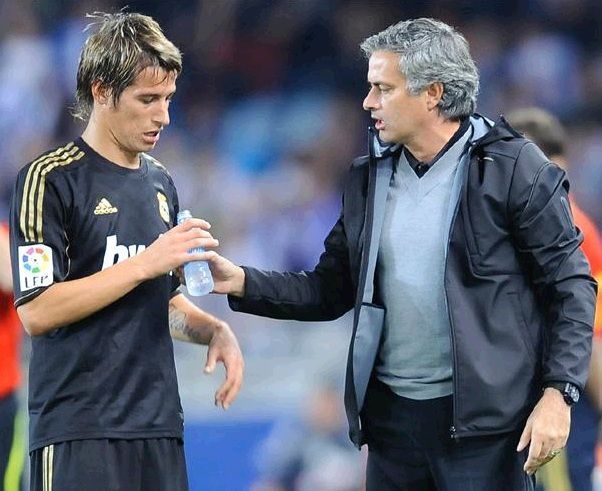 Fabio Coentrao (left) and Real Madrid