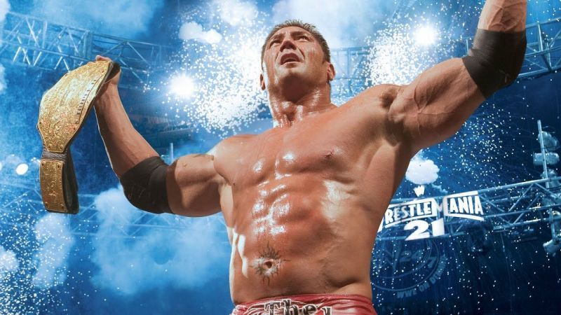 Batista had his WrestleMania moment in 2005, more than 10 years before Roman Reigns