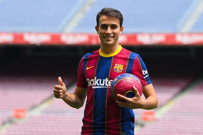 Garcia at his presentation at the Camp Nou