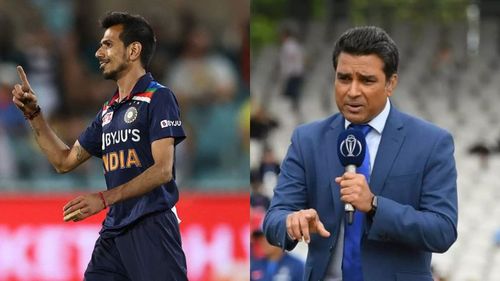 Yuzvendra Chahal (L) and Sanjay Manjrekar