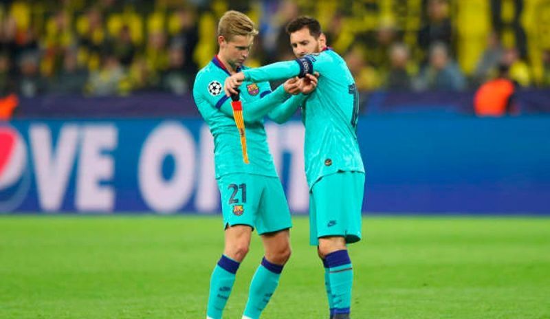 Frenkie de Jong has played with Lionel Messi (right) at Barcelona