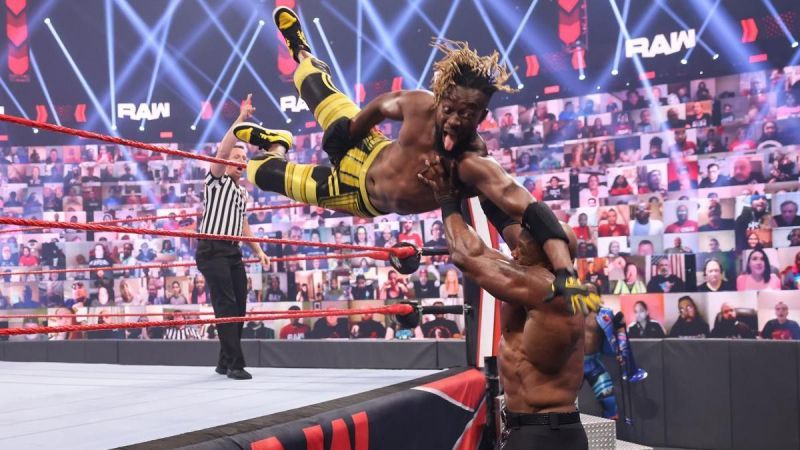 Kofi Kingston took to the skies against Bobby Lashley on RAW