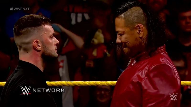 A very weird exchange between Finn Balor and Shinsuke Nakamura