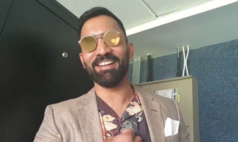 Dinesh Karthik shared a light moment with his fellow commentators on Thursday