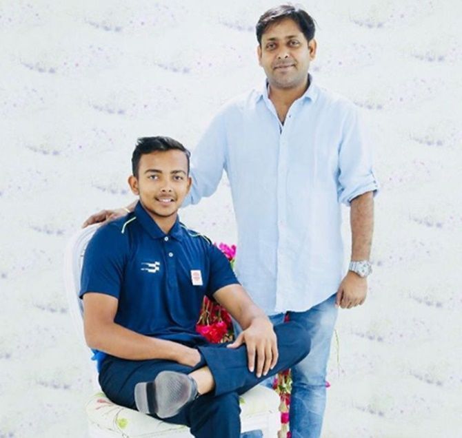 Prithvi Shaw Father