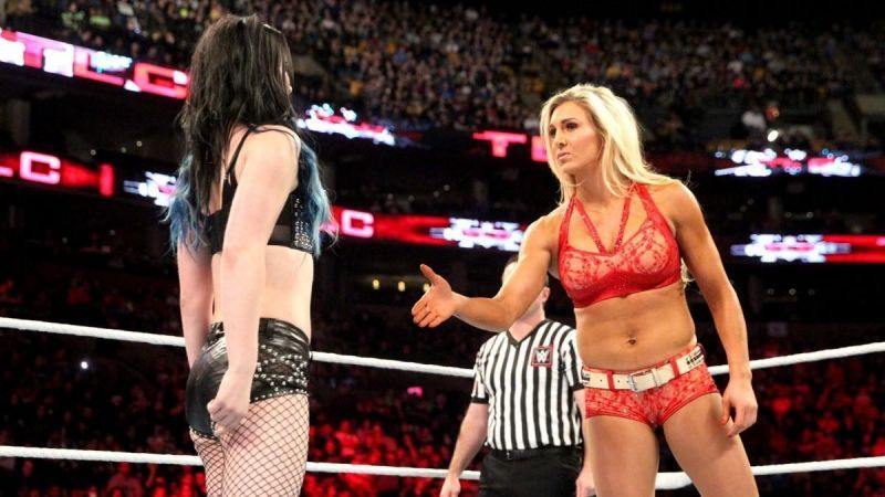 Paige and Charlotte Flair at TLC 2015