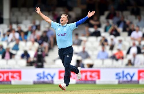 Sam Curran celebrates a wicjet against Sri Lanka