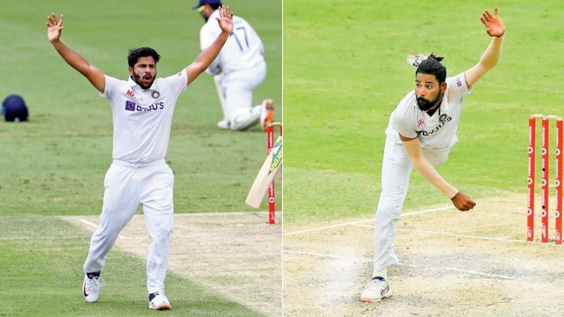 Shardul Thakur and Mohammed Siraj (R)