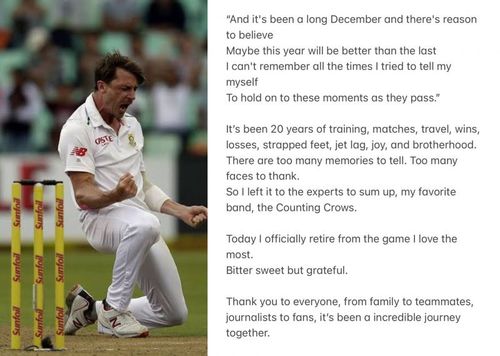 Dale Steyn announced his retirement from all forms of cricket