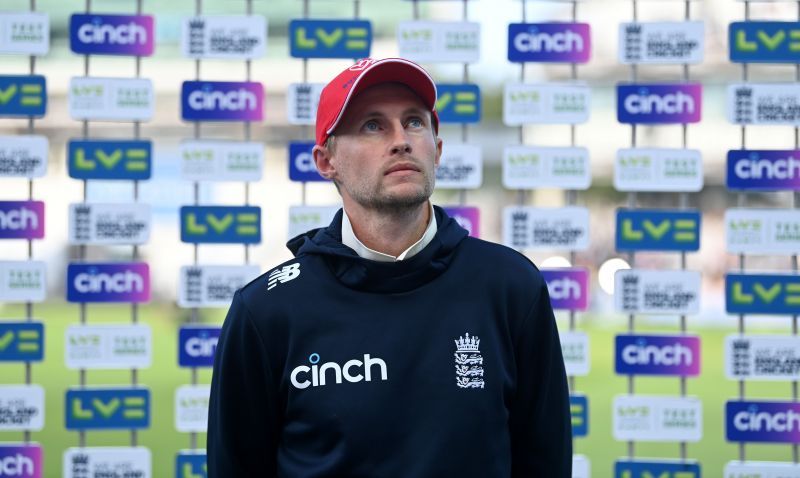 England captain Joe Root speaks at the post-match presentations on day five of the Lord&#039;s Test. Pic: Getty Images