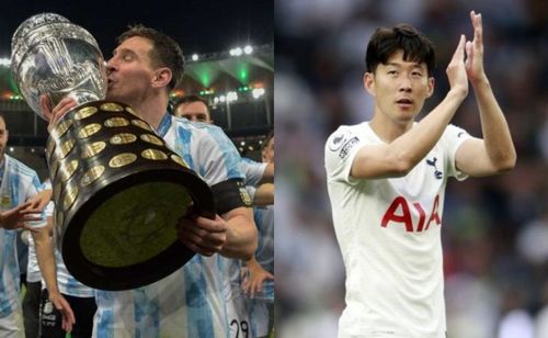 Argentina's Lionel Messi and South Korea's Son Heung-Min