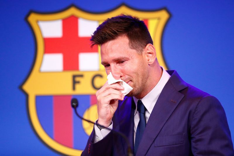 Lionel Messi gave an emotional press conference to signal an end to his immaculate Barcelona career