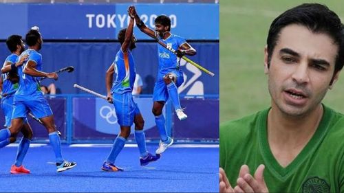 Salman Butt (R) praised the Indian men's hockey team after their bronze medal win in the Tokyo Olympics