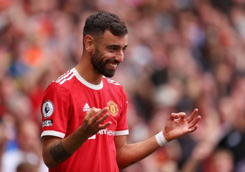 Manchester United's Bruno Fernandes. (Photo by Catherine Ivill/Getty Images,)