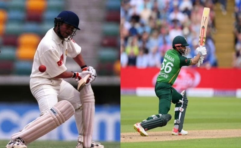 Sachin Tendulkar (left) and Babar Azam. Pic: Getty Images