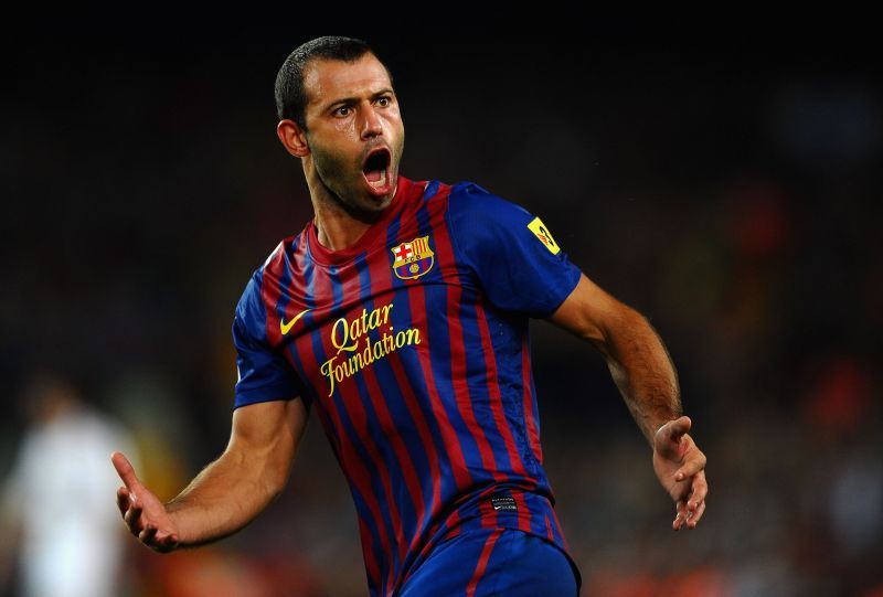 Javier Mascherano appeared 334 times for Barcelona