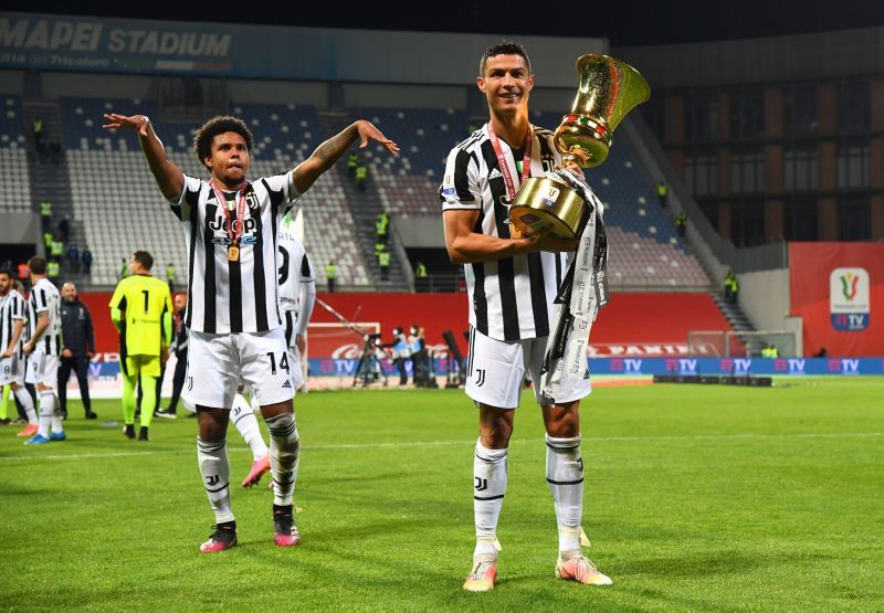 Cristiano Ronaldo (right) will feature for the first time for Juventus in pre-season.
