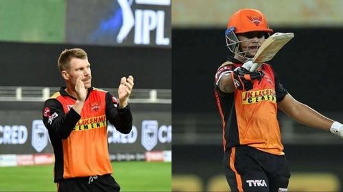 David Warner and Priyam Garg