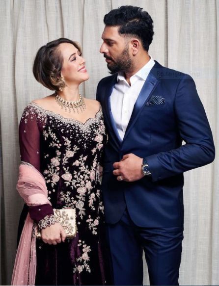 Yuvraj Singh with his wife  Hazel Keech