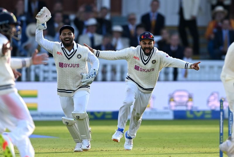 Virat Kohli celebrates India&#039;s victory at Lord&#039;s.