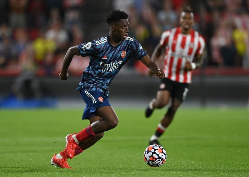 Albert Sambi Lokonga made his debut for Arsenal against Brentford.