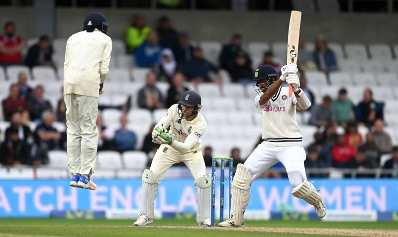 Cheteshwar Pujara hit a stroke on Day 3 of the Headingley Test. Pic: Getty Images