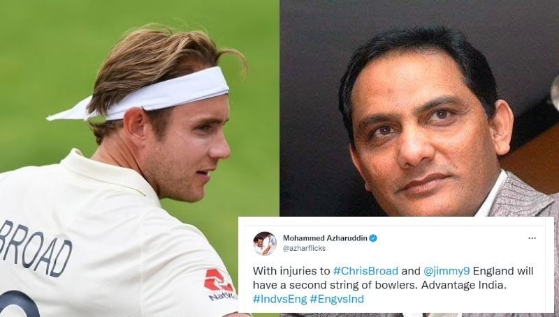 Stuart Broad and Mohammad Azharuddin