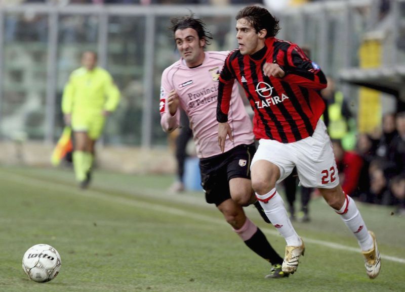 Kaka in action for AC Milan in the Serie A in 2006