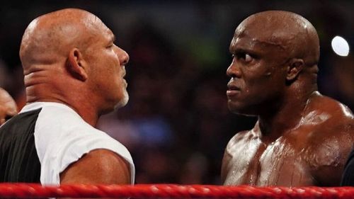 Goldberg and Bobby Lashley on RAW after Money in the Bank