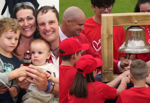 Andrew Strauss with his family