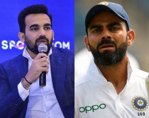 Zaheer Khan (l) and Virat Kohli (r)