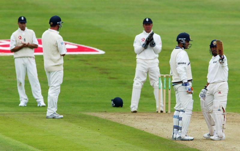 Sachin Tendulkar celebrating his Test century at Headingley, 2002 (Photo credit: Getty Images)