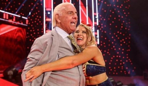 Ric Flair with Lacey Evans