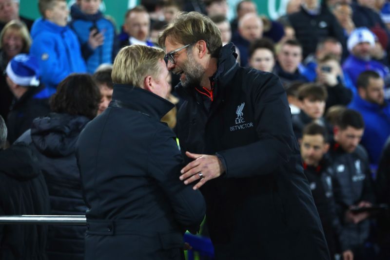 File picture of Liverpool and Barcelona managers. (Photo by Clive Brunskill/Getty Images)