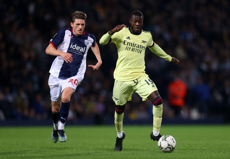 Nicolas Pepe in action for Arsenal