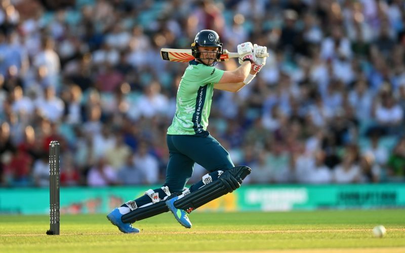 Sam Billings of Oval Invincibles bats during The Hundred. Pic: Getty Images
