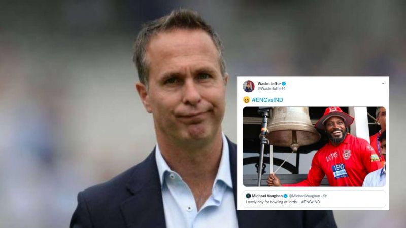 Wasim Jaffer&#039;s hilarious dig at Michael Vaughan on Thursday.