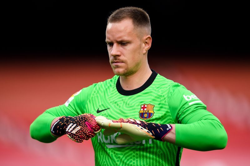ter Stegen achieved 100th clean sheet with Barcelona last year.