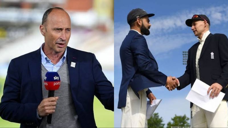 (L-R): Nasser Hussain, Virat Kohli and Joe Root