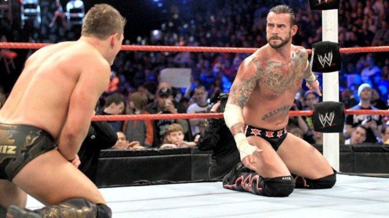 The Miz and CM Punk during WWE TLC 2011