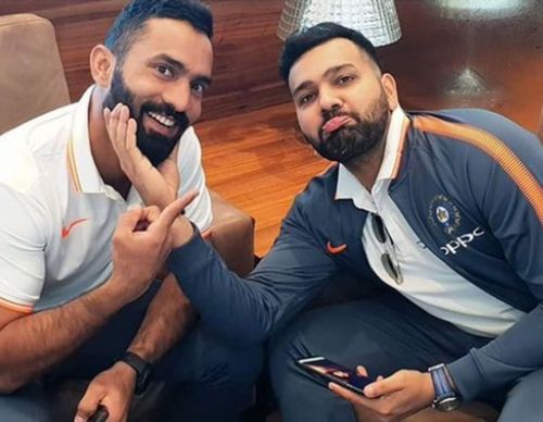 Dinesh Karthik and Rohit Sharma