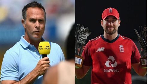 Michael Vaughan (L) and Dawid Malan (R)