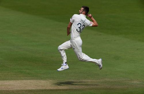 England fast bowler Mark Wood in action during the Lord's Test. (Pic: Getty Images)