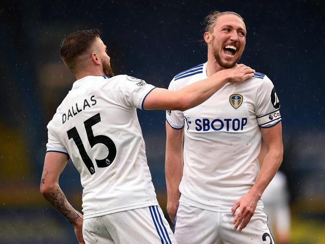 Luke Ayling (right) will look to repeat teammate Dallas&#039; feat to become the best budget FPL defender of the campaign.