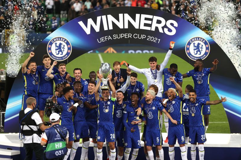 Cesar Azpilicueta lifts Chelsea&#039;s second European Trophy within the space of 70 days.