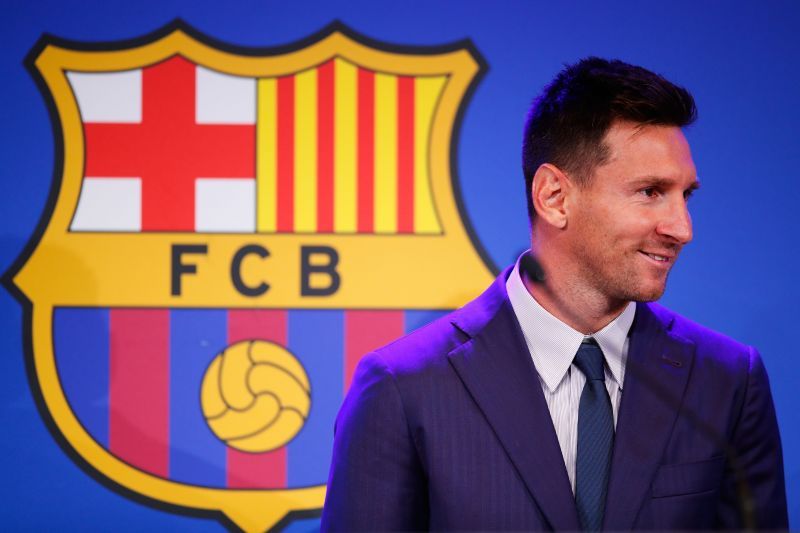 Lionel Messi of Barcelona Press Conference