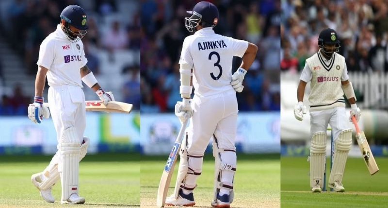 (L to R) Virat Kohli, Ajinkya Rahane and Cheteshwar Pujara. Pic: Getty Images