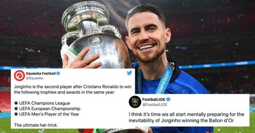 Jorginho could add the Ballon d'Or award to the UEFA Men's Player of the Year award