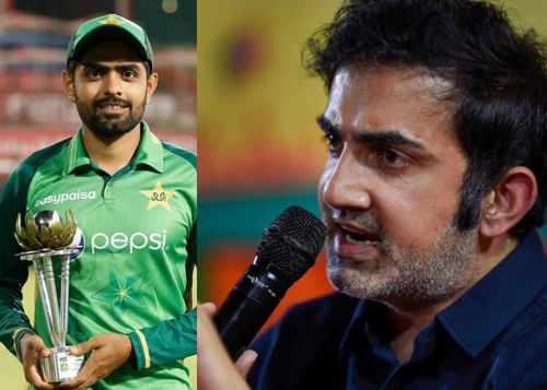 Gautam Gambhir(r) gave his opinion about Babar Azam(l) led Pakistan side's chances at the World Cup