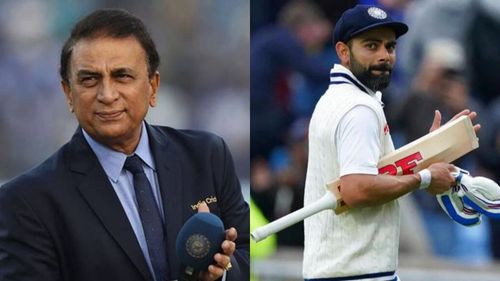 Sunil Gavaskar (L) offers an advis Virat Kohli (R, PC: AFP)